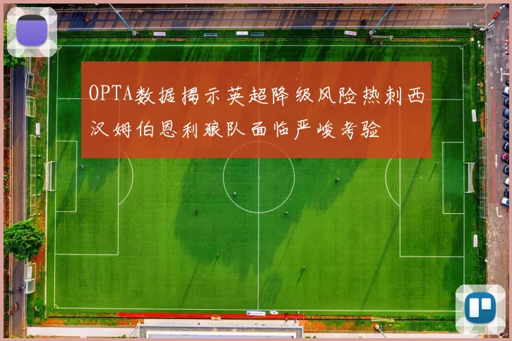 OPTA数据揭示英超降级风险热刺西汉姆伯恩利狼队面临严峻考验